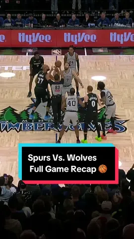 Quick rewind. Full recap. Here’s everything from tonight’s @San Antonio Spurs vs. @Timberwolves matchup ⏪ 🏀 #NBA #Basketball #Timberwolves #Spurs 