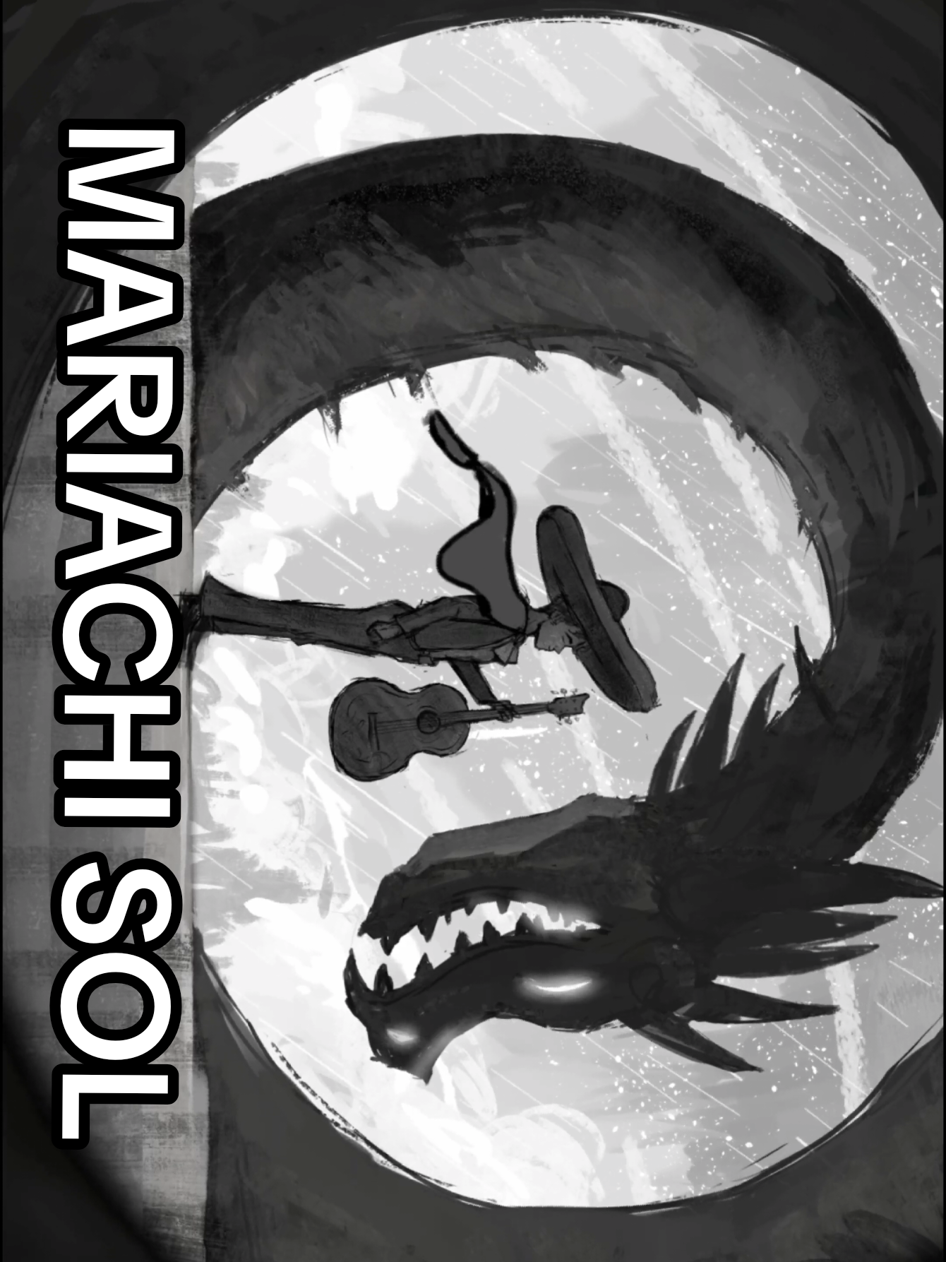 Mariachi & Quetzalcóatl 🎶 Rotate your phone 90° #animation #art #digitalart #artist #2danimation 