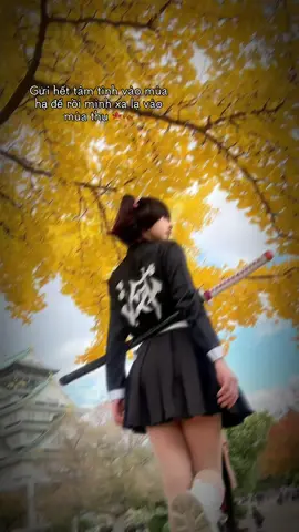 Mùa thu Nhật Bản đẹp lắm mn ơi, nó mát mà nó màu sắc, ther ther thật sự #kanao #kimetsunoyaiba #cosplayanime #osaka #CapCut 