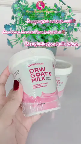 Drw Goats Milk Body Scrub🌸 @Nova Drw Skincare  #drwgoats #drwgoatsmilk #bodyscrub #fyp #lotiondrwskincare 