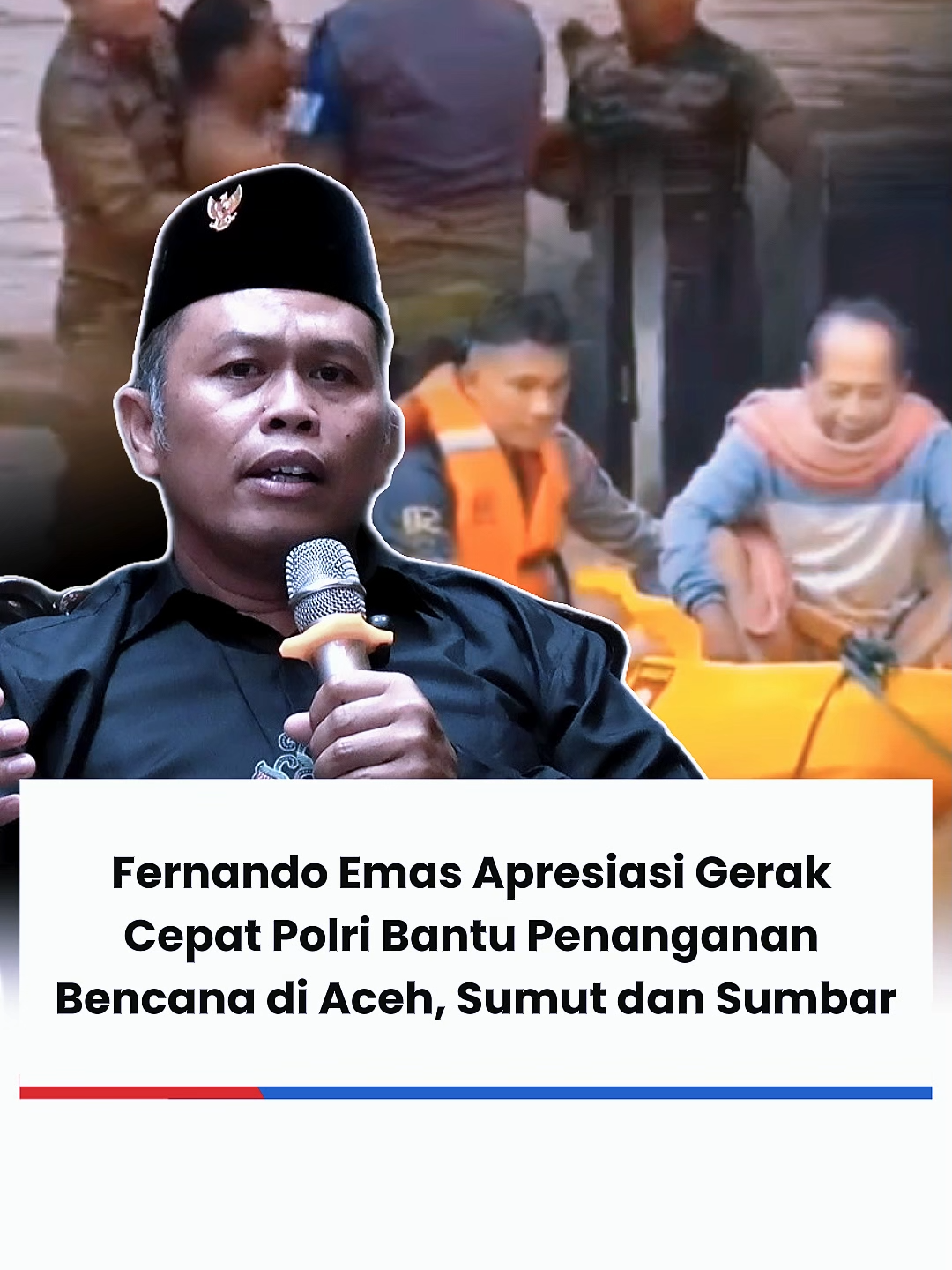Direktur Rumah Politik Indonesia, Fernando Emas, memberikan apresiasi tinggi kepada Kapolri Jenderal Listyo Sigit Prabowo atas gerak cepat Polri dalam membantu penanganan bencana di Aceh, Sumatera Utara, dan Sumatera Barat. Menurutnya, langkah sigap Kapolri membuktikan bahwa Polri benar-benar hadir sebagai garda depan kemanusiaan ketika rakyat berada dalam kondisi darurat. Fernando menilai, tindakan Polri yang langsung menurunkan personel ke wilayah terisolasi usai banjir bandang dan longsor merupakan bukti nyata kepemimpinan responsif Jenderal Sigit. Apa yang dilakukan Polri, kata Fernando, sejalan dengan arahan Presiden Prabowo Subianto yang menekankan percepatan penanganan dan distribusi bantuan. “Polri bergerak cepat, tanpa menunggu situasi memburuk. Ini menunjukkan komitmen Kapolri untuk memastikan negara hadir dalam kondisi paling genting,” ujar Fernando dalam keterangannya, hari ini. Di lapangan, Polri mengerahkan berbagai jenis sarana, mulai dari pesawat, helikopter, kapal hingga kendaraan taktis untuk menjangkau titik-titik yang terputus. Distribusi logistik dilakukan melalui jalur darat, udara, dan laut—terutama airdrop ke daerah yang aksesnya lumpuh total. “Polri tidak hanya mengirim personel, tetapi juga seluruh fasilitas yang dimiliki. Pesawat, helikopter, kapal dikerahkan untuk membawa makanan, peralatan komunikasi, genset, hingga perlengkapan SAR. Ini kerja besar yang harus diapresiasi,” tambah Fernando. Menurutnya, langkah tegas Kapolri memperlihatkan betapa pentingnya sinergi semua elemen dalam menghadapi bencana berskala besar. Dengan menggerakkan kekuatan Polda dan Mabes Polri secara maksimal, operasi kemanusiaan di Aceh, Sumut, dan Sumbar dapat berjalan lebih cepat dan terkoordinasi. “Saya melihat Polri di bawah pimpinan Jenderal Sigit tidak sekadar menjalankan tugas, tetapi benar-benar memberikan yang terbaik untuk rakyat. Ini patut dihargai,” ucapnya. Fernando berharap upaya Polri terus diperkuat dan menjadi contoh bagi instansi lainnya. Ia juga mengajak masyarakat untuk ikut mendukung operasi kemanusiaan ini agar penanganan bencana berlangsung aman, cepat, dan tepat sasaran. “Ini bukan hanya kerja pemerintah, tetapi kerja seluruh bangsa. Polri sudah bergerak, mari kita dukung bersama,” tutup Fernando. #FernandoEmas #Polri #Kapolri #ListyoSigitPrabowo #Bencana #Aceh #Sumut #Sumbar #Sumatera