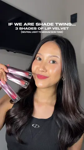 if we are shade twins, ini 3 shades timephoria lip velvet yang perlu kalian punya! #shadetwins #swatches #lipproduct #rekomendasi 