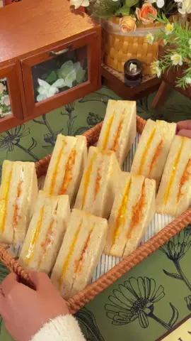 Bánh Sandwich Chà Bông Nhân Kem #banhsandwich #banhsandwichnhanchabong #banhmi #banhmisandwich #food 