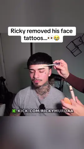 Ricky removed his face tattoos…👀😭#viral #fyp #rickymurda 