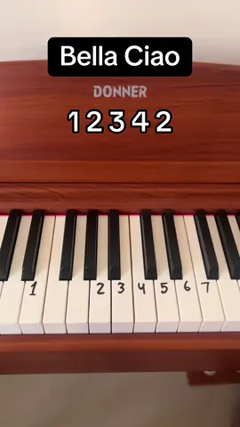 Bella Ciao on Piano 🎹  #bellaciao #piano #tutorial #easy #donnerddp80 