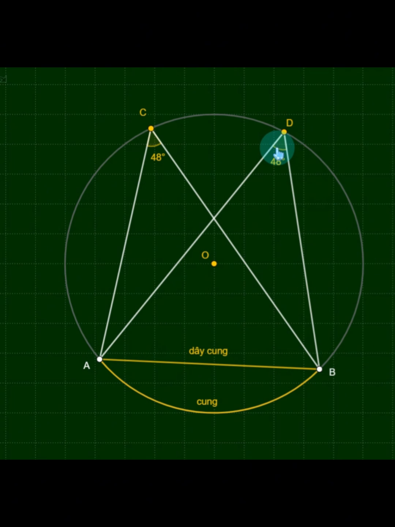 góc nội tiếp đường tròn vẽ bằng geogebra toán hình lớp 9 #toan #toanhinh #LearnOnTikTok #geogebra #EduTok #thcs
