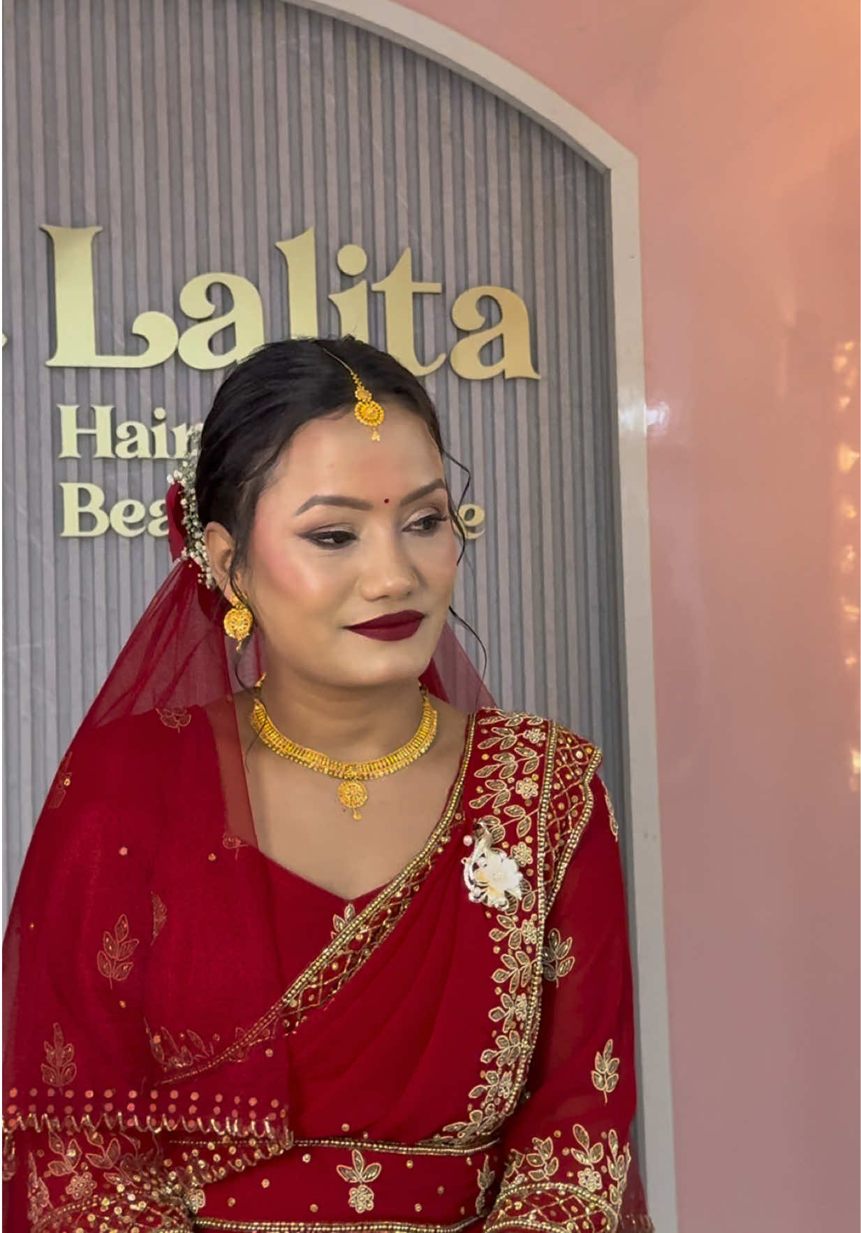 #ourbeautifulbride #bridalmakeup #nepalibride #fyp #mnr @lalita hair and beauty academy 