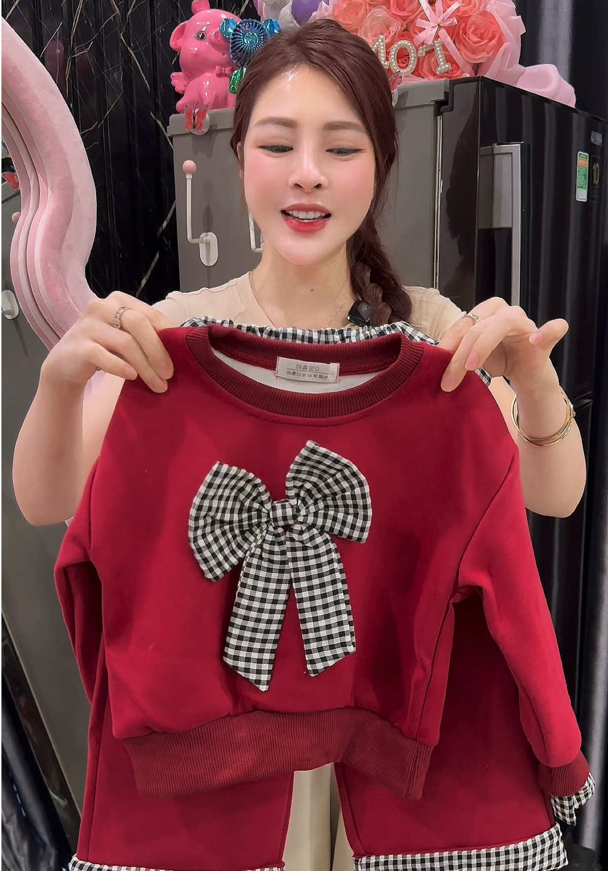 Bộ nỉ xinh xỉu ♥️♥️#thơitrangtreem #xuhuongtiktok  @mesubeo89 