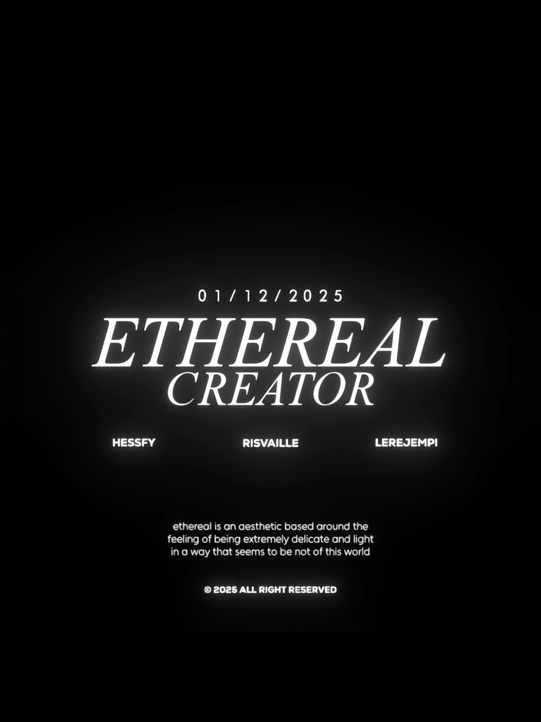 hi semua! ethereal open member nih, buat yang divisi creator. syarat wajib yang dilakuin sebelum ikut oprec! 1. buat video semenarik mungkin 2. konsep bebas dan sound bebas 3. no preset/paid edit 4. use hastag #ethopmem6 5. wajib tag @ethereal.creator @risxuwu @vlufybooo @lrzmfy  deadline secret.  goodluck all #4ethereal #4etherealcr #ethopmem6 