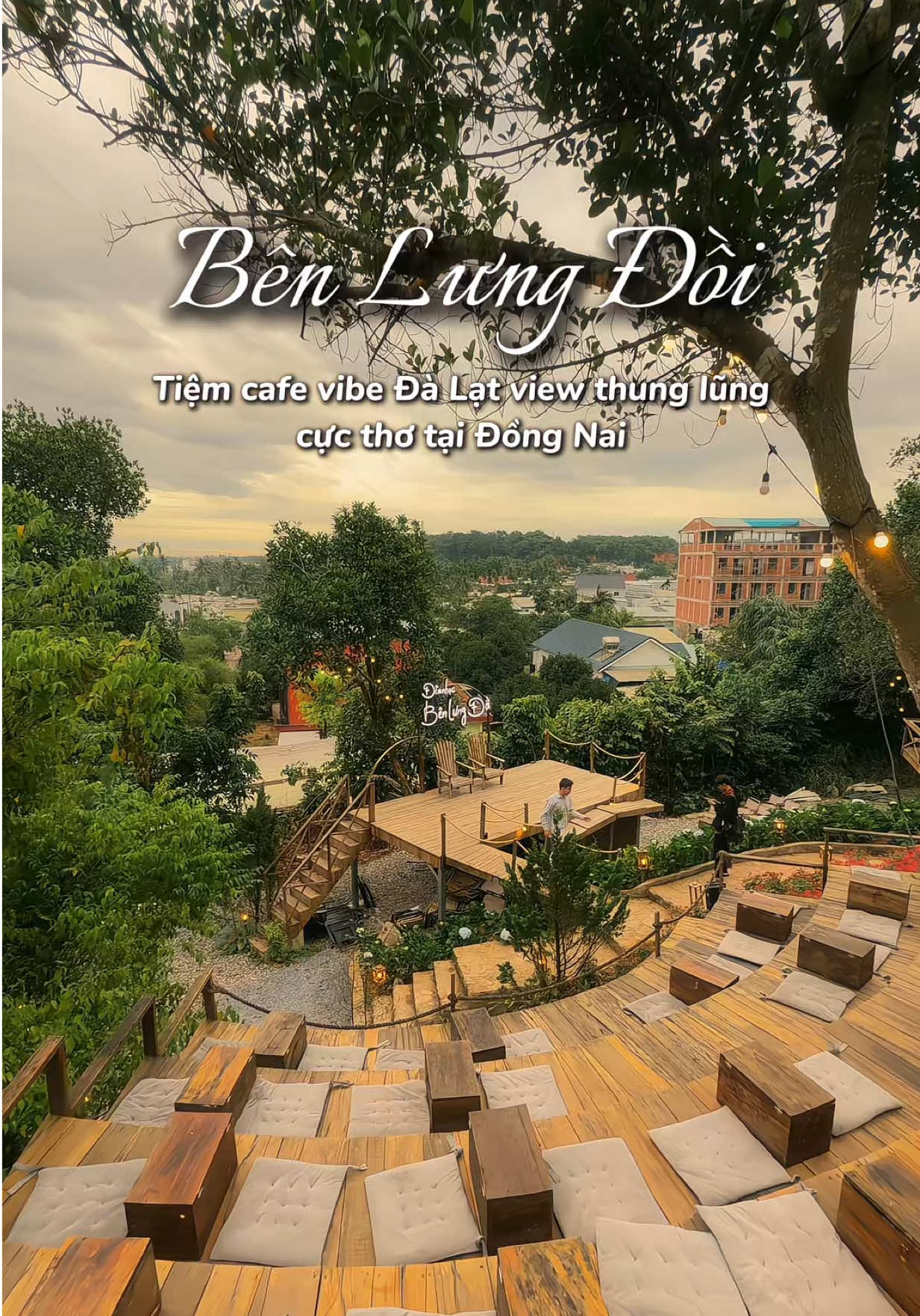 Cái quán gì đâu mà y như Đà Lạt luôn vậy đó 🥹 #cafe #benlungdoicoffee #cafedongnai #nhontrach #huongnoilamphim 