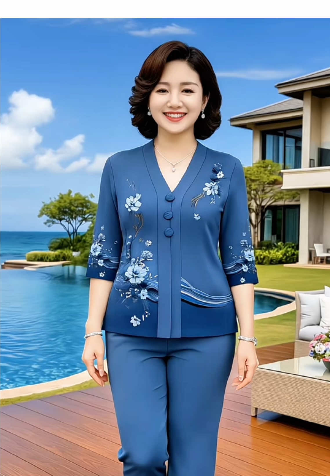 Một món quà nhỏ nhưng chứa đựng cả yêu thương to lớn. Bộ lụa in hoa 3D - sang trọng, mềm mịn và tinh tế cho mẹ #dobotrungnien #thoitrangtrungnien #thoitrangbigsize #dobo #xuhuong 