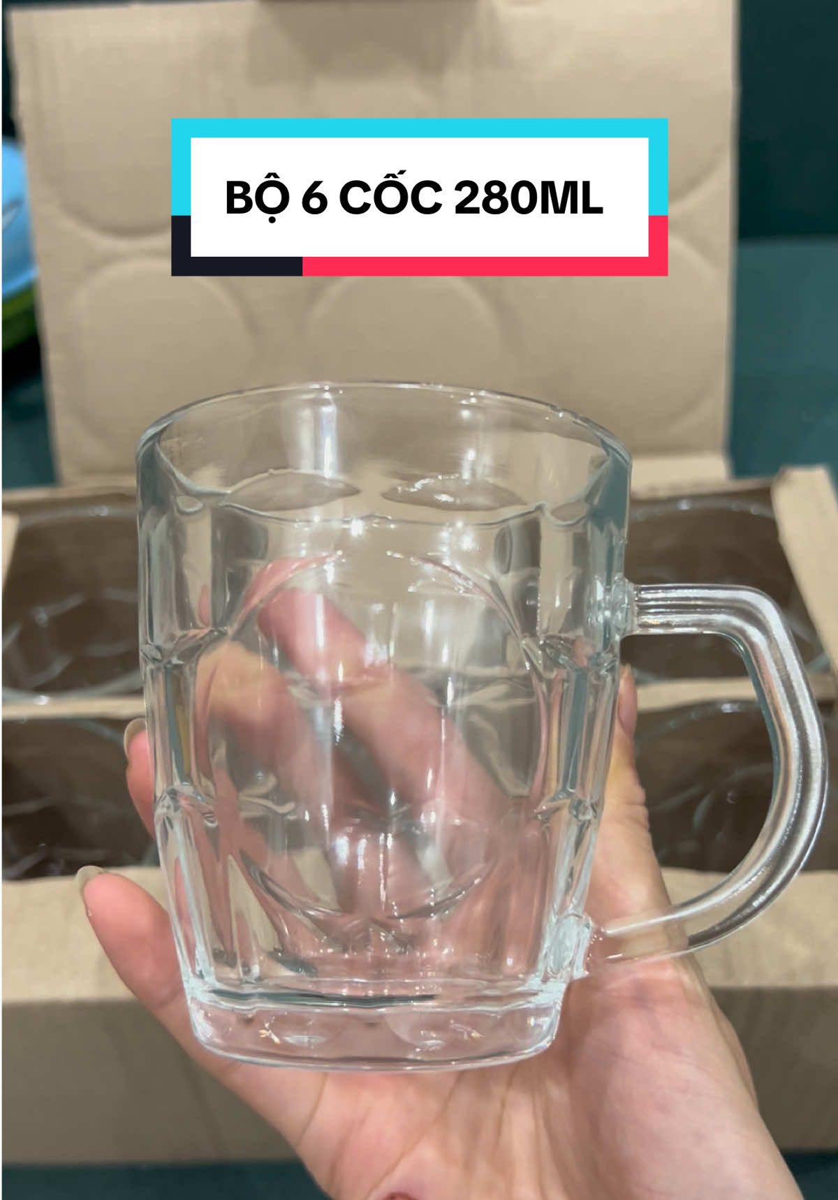 Set 6 ly thuỷ tinh in hình quả na #lythuytinhdecor #cocthuytinh #lythuytinh #xuhuongtiktok #viral  