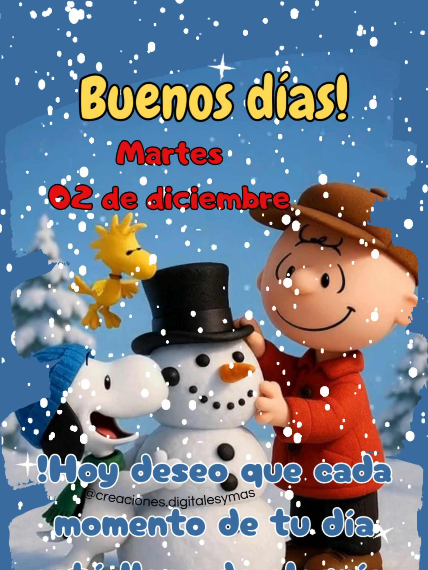 Martes 2 de diciembre #buenosdias #snoopy #adachajon.gt #martes #2dediciembre #navidad