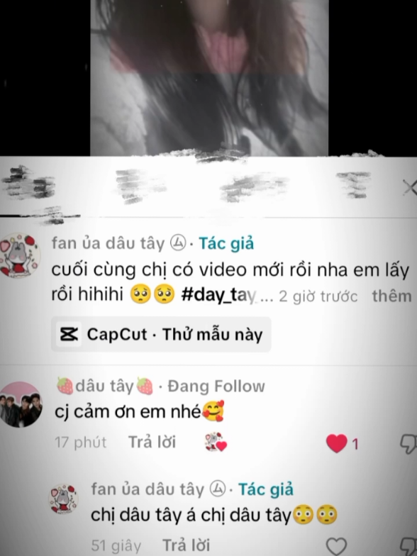 chị dâu tây tim cho mình còn nhắn với mình nữa idol của em... chắc vui cả ngày 🥰🥰🥹🥹 #day_tay_19_ #thao_day_tay 