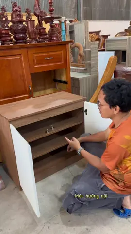 2 hộc ẩn siêu bí mật lộ diện bên trong chiếc tủ gỗ nhỏ #mochuongnoi #noithatthongminh #tudep 