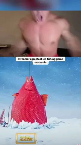 Streamers greatest ice fishing game moments #kickstreaming 