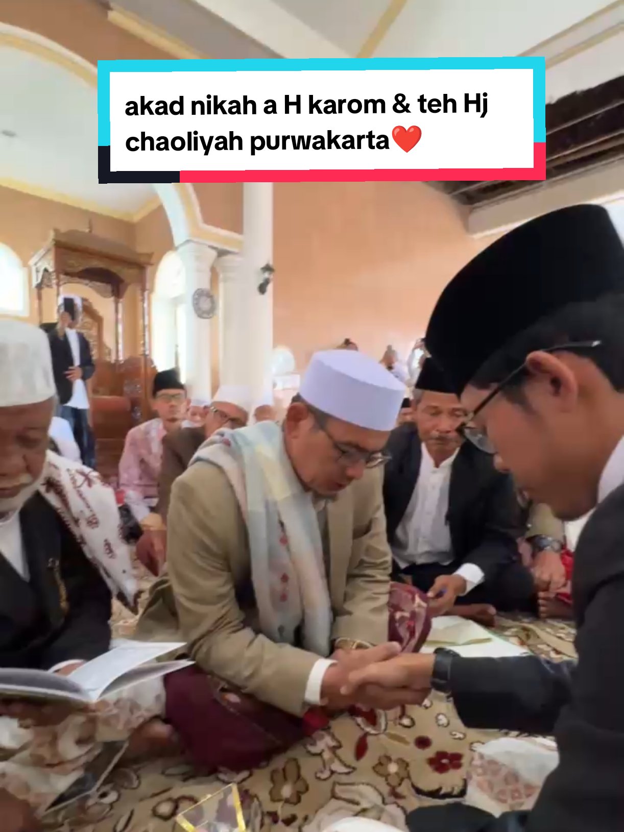 alhamdulillah MasyaAllah saaah, barokallah a haji karoom dareng te haji haol 🥰🥰❤ #wedding #purwakarta #cidahu 