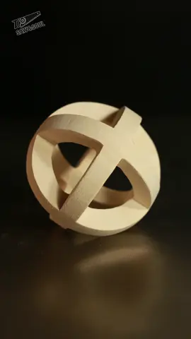 Hollow ball from wooden block #bandsaw #sawsoul #woodart #woodcarving 