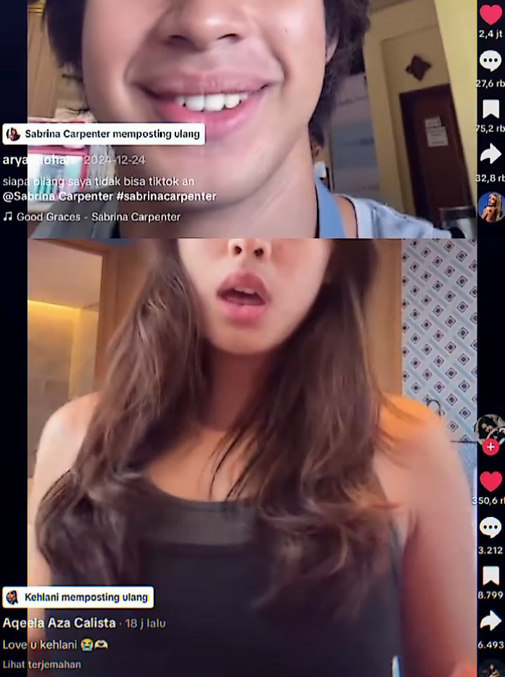 Arya x Sabrina  Aza x Kehlani masih menunggu aryaaza cover lagu bareng, Arya gitarisnya Aza yang cover pastinya gemas 💗 #aqeelaaz_ #aryamohan #aqeelacalista #foryoupage #fyppppppppppppppppppppppp 