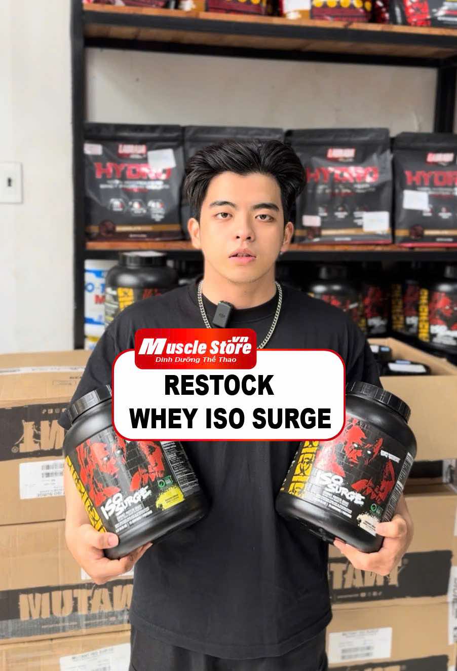 Restock lại Mutant WHEY ISO SURGE rồi AE ơiii #musclestore #isosurge #mutant #wheyprotein #sieusaleblackfriday 
