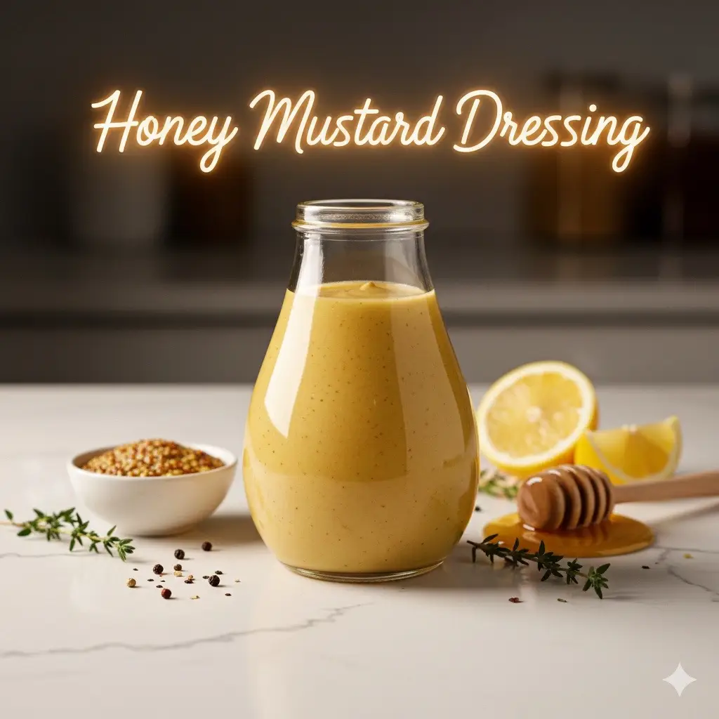 Recipe    •   1/3 cup mayo    •   1/3 cup Dijon mustard    •   3 tbsp honey    •   1 tbsp apple cider vinegar    •   Pinch of salt Mix until silky and smooth. #HoneyMustard #GoldenDressing #HomemadeGoodness #EasyCooking #TikTokRecipes 
