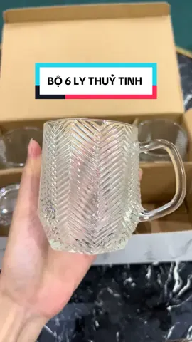 Set 6 ly thuỷ tinh ziczac #lythuytinhdecor #cocthuytinh #lythuytinh #xuhuongtiktok #viral  