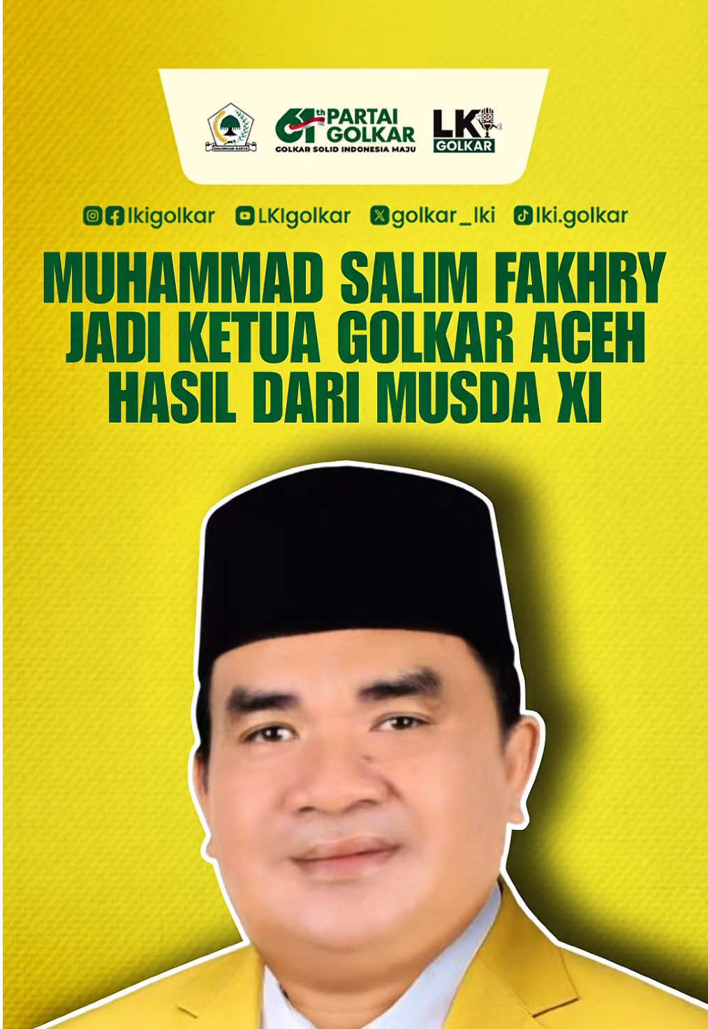 Ketua GOLKAR aceh setelah pemilihan Musda?? #golkarindonesia #lkipartaigolkar #aceh #golkar #bahlillahadalia 