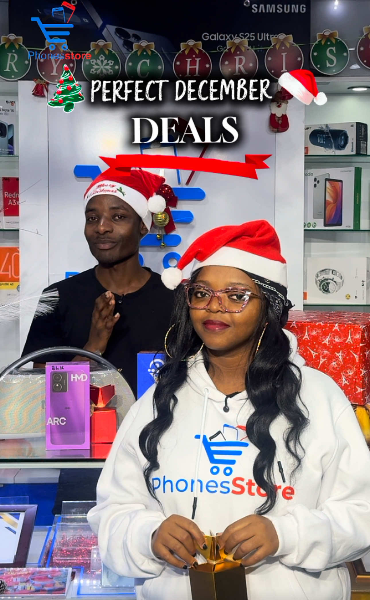 Christmas is Here!!! Here’s why you should shop with Phonesstore this December!! December Deals with Phonesstore!! #december #decemberdeals2025 #fyp #christmas #trend 