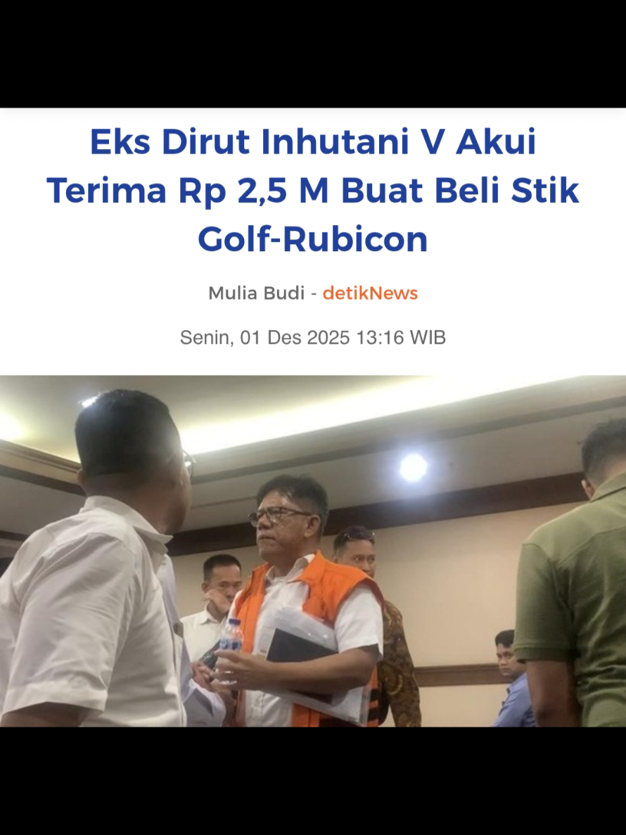 YA... KETAHUAN  DEH.  #kpk #kejaksaan #hukum #korupsi #keadilan  Mantan Direktur Utama Industri Hutan V atau Inhutani V, Dicky Yuana Rady, dihadirkan sebagai saksi kasus dugaan suap pemanfaatan kawasan hutan. Dicky mengaku menerima uang sebesar Rp 2,5 miliar dari terdakwa penyuap, Djunaidi Nur. Persidangan digelar di Pengadilan Tipikor Jakarta Pusat, Senin (1/12/2025). Dicky mengatakan dia awalnya menerima SGD 10 ribu dari terdakwa selaku Direktur PT PML untuk mengganti stik golf.