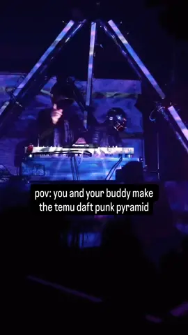 the best @Jonathan Nunez and I could do in this economy #daftpunk #justice #lightingdesign #daftpunktribute 