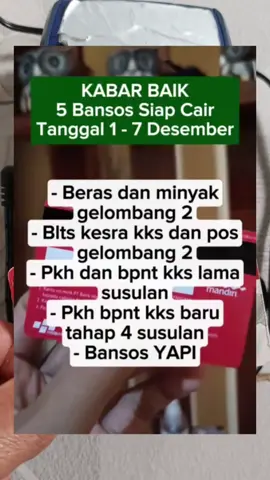 Bansos siap cair tanggal 1 - 7 desember 2025 #pkh #bpnt#infobansos 