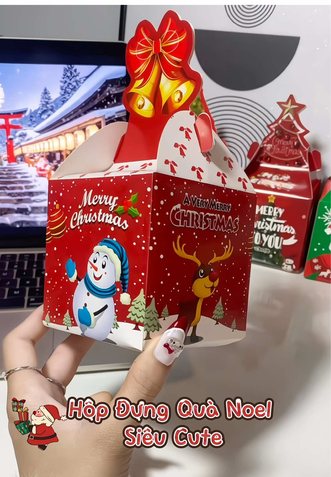 Hộp đựng quà noel cute #hopquanoel #hopdungqua #phukienhottrend 