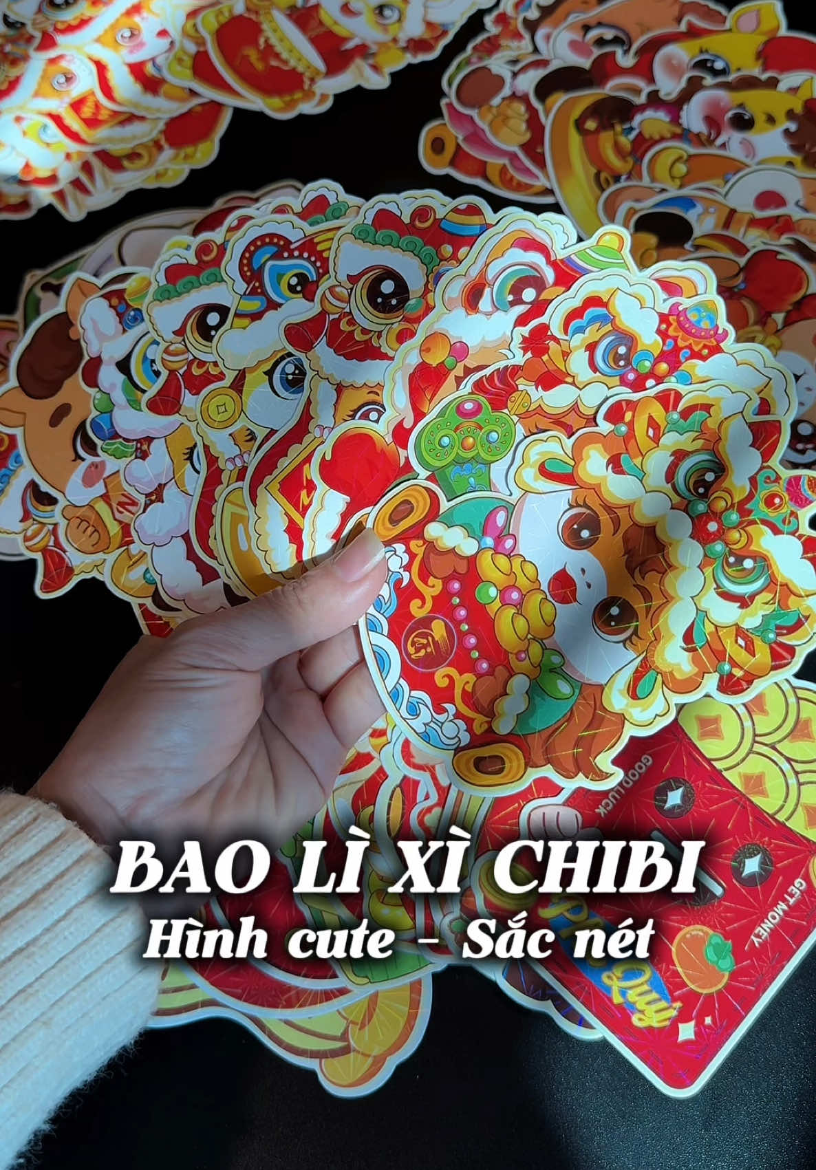 Bao Lì Xì Chibi Lì Xì Tết 2026 Bính Ngọ lấp lánh#baolixi #baolixitet #baolixichibi #huongkhenh91 