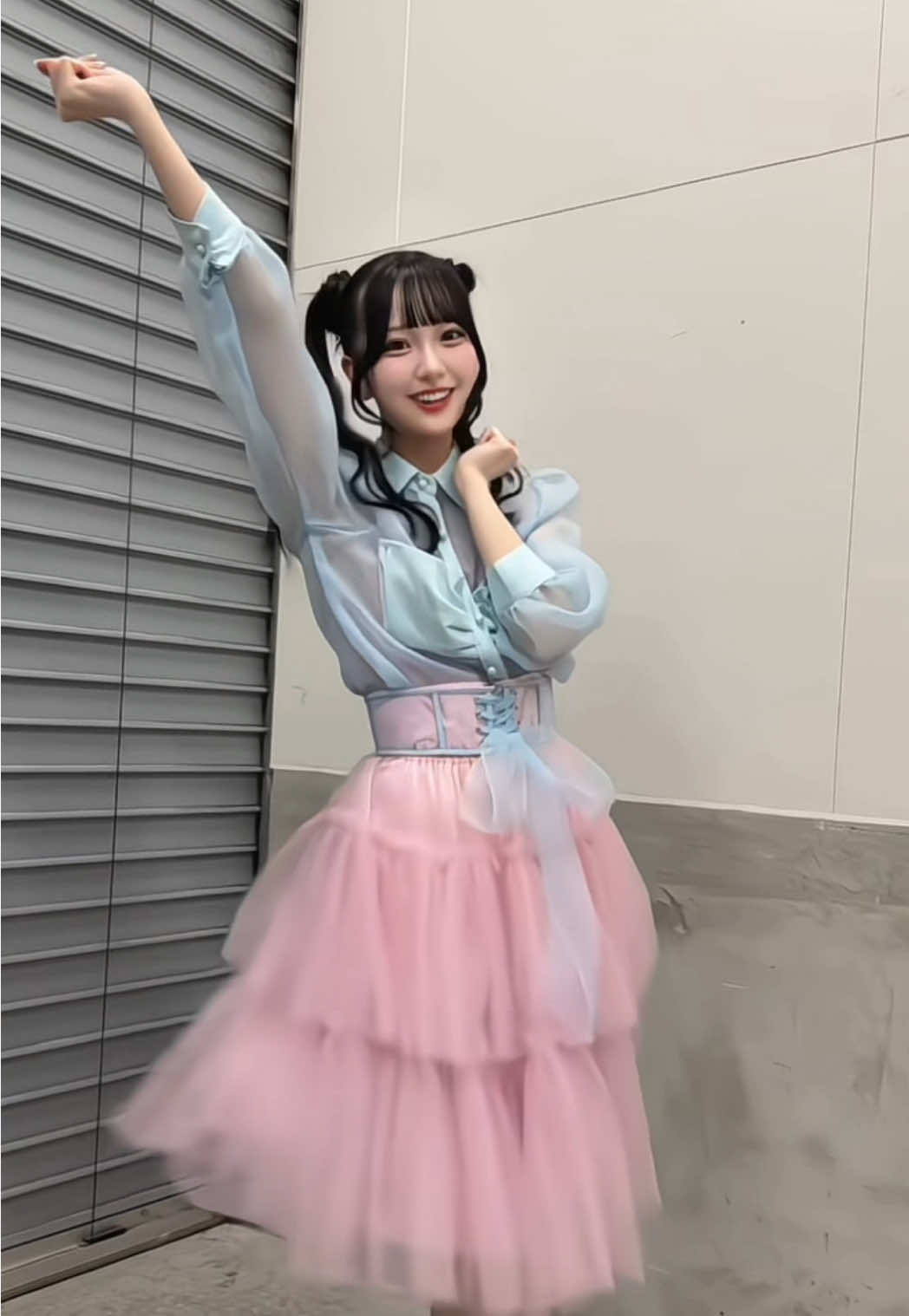 昨日の夜公演で＝LOVEさんのSweetest girl をカバーさせていただきました🎀 なぎささんのお衣装をお借りさせていただきました(⸝⸝ᵕᴗᵕ⸝⸝)💖 #ニアジョイ全国ツアー2025 #fyp 