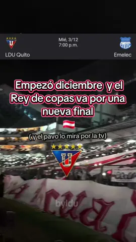 Empezó diciembre y el mundo liga desea jugar y alentar en una nueva final albos no podemos perder y el 🦃 lo mirara por la tv #ligadequito #reydecopas🏆 #copaecuadorendsports #fyppppppppppppppppppppppp 
