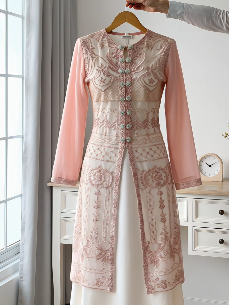 Rekomendasi tunik brukat buat kondangan raya #tunik #tunikhijab #tunikbrukat #hijabootd #hijaboutfit 