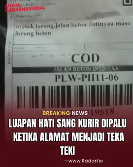 Sebuah video curhatan seorang kurir di Kota Palu mendadak viral di media sosial setelah ia mengungkapkan “luapan hati” saat mengantar paket dengan alamat yang tertulis Jalan Beton, namun ternyata harus masuk lorong sempit yang juga… jalan beton. Dalam video itu, sang kurir terdengar setengah kesal, setengah pasrah, namun tetap mengundang gelak tawa warganet. Ia bercerita bahwa hampir setiap paket dengan alamat “jalan beton intinya jalan beton  Sumber vdieo : istimewa