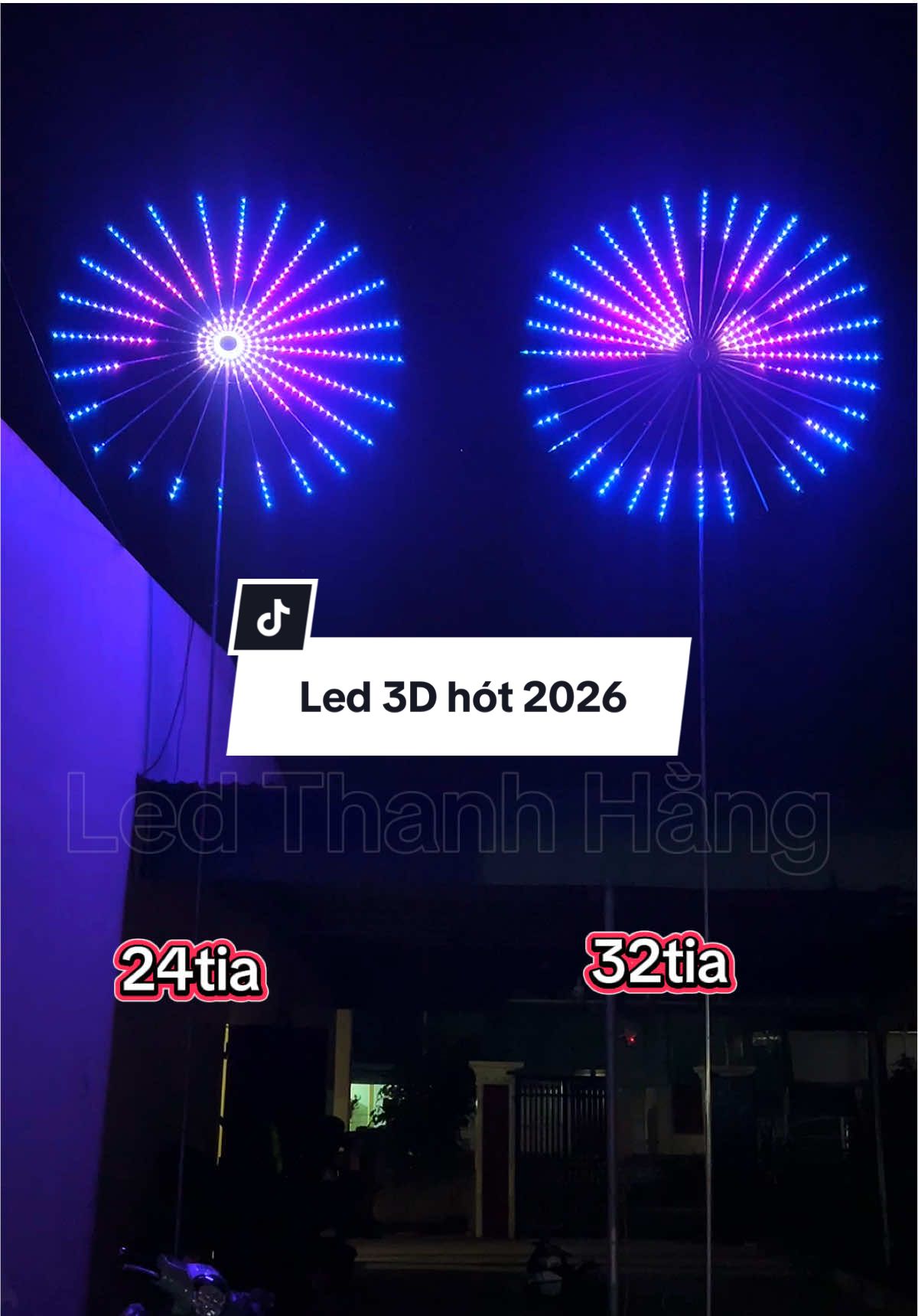 Led chong chóng 3D mới nhất chơi Noel, Tết 2026. Cài áp tùy chỉnh qua điện thoại rất tiện ích, #denledthongminh #ledphaohoa #denledtrangtri #denled #xuhuong 