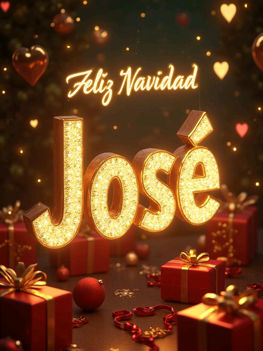 Feliz Navidad al amor de mi vida: José 🎅🎁🎄❤️ #feliznavidad #2025 #Jose #dedicatoria #teamo 