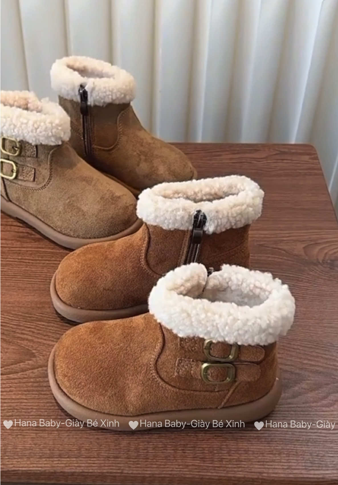 Boot da lộn lót lông mềm cho bé!#giaydeptreem #thoitrangtreem #xuhuongtiktok #giaybupbebegai #giaybegai 