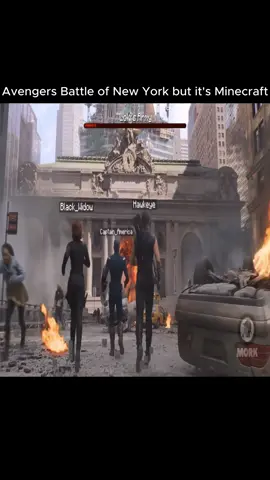 Avengers Battle of New York but it's Minecraft