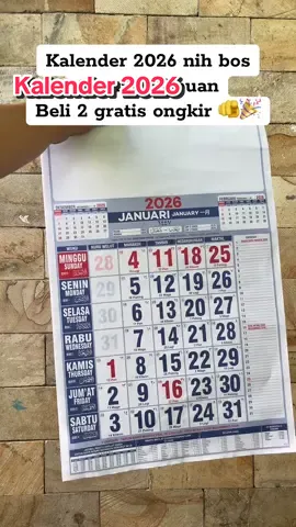 Udah pada punya belum ? Kalender dinding 2026 te r lengkap #kalender #kalender2026 #kalenderdinding #kalenderpide #sipalingaffiliate 