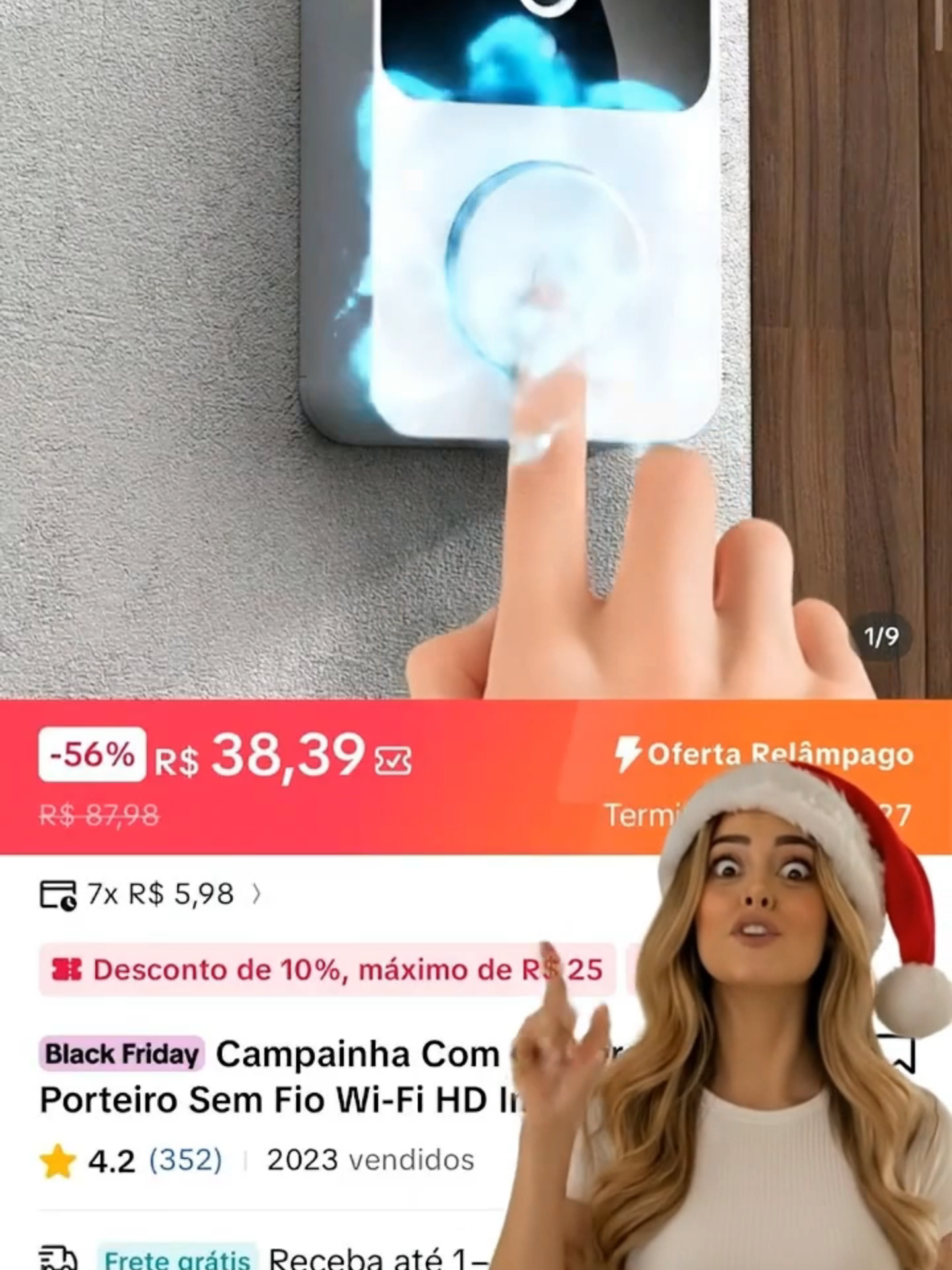 #tiktokshopblackfridaybr #ofertarelampago #achadinhos #baratos #campainha #interfone