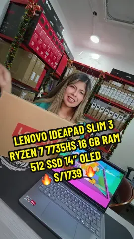 S/1739 💥 LAPTOPS NUEVAS - SELLADAS Si buscas potencia y pantalla premium, esta es tu laptop👇 LENOVO IDEAPAD SLIM 3 – 14ARP10 ✨ Pantalla: 14” OLED ⚡ Procesador: AMD Ryzen 7 7735HS 🧠 Memoria RAM: 16GB 🚀 Almacenamiento: 512GB SSD 🔋 Uso ideal: estudio, trabajo y multitarea fluida Una laptop rápida, elegante y con pantalla brutal… por un precio que no se repite. *Válido hasta agotar stock* PARA MAYOR INFORMACIÓN AL 926718621 🙌 📍AV BOLIVIA 180 CC WILSON PLAZA PISO 3 STAND 319 😎 #oled #intel #laptopperu #limalaptops #ideapadslim3 