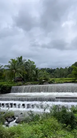 Keindahan sederhana: bendungan, desa, dan air sebening kaca.🍃#pedesaan #kampunghalaman #storysunda #suasanapedesaan #fyp 