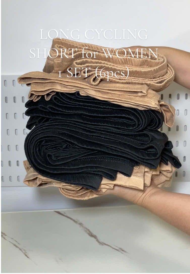 Ang preskong suotin 1 SET (6pcs) Long Cycling Short / Safety Short #cyclingshortforwomen #longcyclingshorts #safetyshort #womenshort #cottonshort 