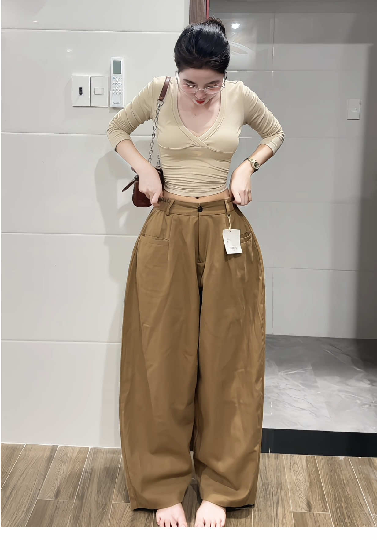 Chất mềm mang thoải mái lắm lunn nè 🤓🤓 #quankaki #viral #trending #xuhuongtiktokkk #outfitideas 