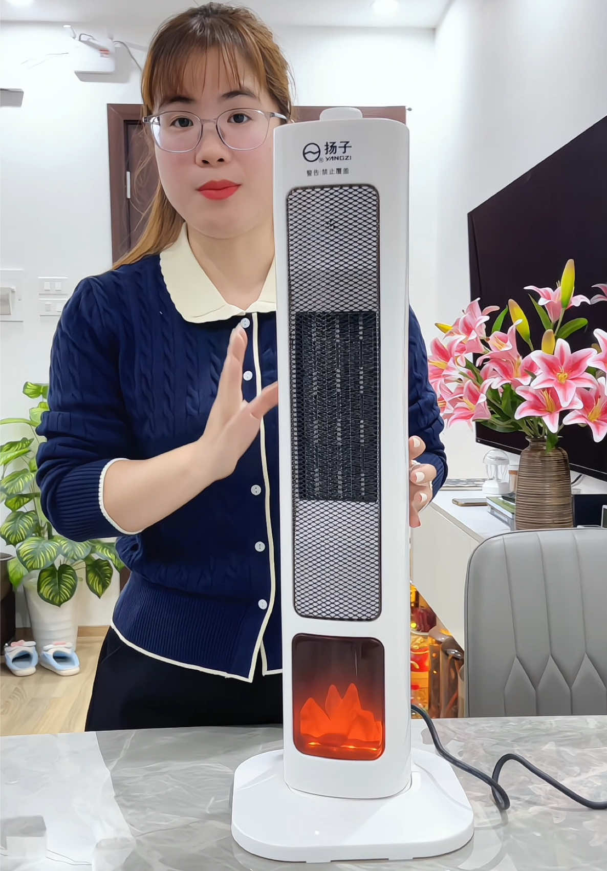 Quạt Sưởi Gốm 2000W Yangzi - 2 Chiều Nóng Lạnh #xuhuong #maysuoi #quatsuoi 