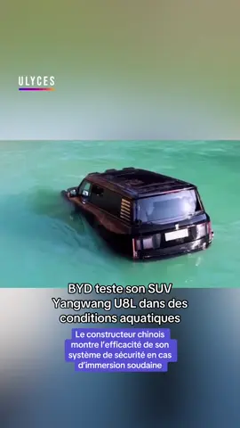 Crédit : @BYD Europe // BYD teste son SUV Yangwang U8L dans des conditions aquatiques. Le constructeur chinois montre l’efficacité de son système de sécurité en cas d’immersion soudaine.