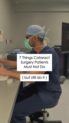 If you've recently had cataract surgery or are preparing for it, there are 7 things you must avoid to protect your new vision 👁️ Most people think recovery ends once you leave the operating room. That's not true. How you care for your eyes afterwards determines how well you heal. Here's what to avoid after surgery: 1️⃣ Do not rub your eyes – Rubbing increases infection risk and can disrupt healing. Use prescribed drops if itchy. 2️⃣ Do not skip your eye drops – These prevent infection and reduce inflammation. Missing doses slows recovery. 3️⃣ Do not bend over or lift heavy objects – This increases eye pressure and can open the incision. Keep your head above your heart for the first week. 4️⃣ Do not expose your eyes to dust or dirty water – Avoid pools, hot tubs, and heavy cleaning during recovery. 5️⃣ Do not drive too soon – Wait until your ophthalmologist confirms your vision is stable. 6️⃣ Do not skip follow-up appointments – These ensure your lens is stable and eye pressure is healthy. 7️⃣ Do not panic over mild blurriness or glare – Temporary blurriness is normal and should improve within days. The truth: Cataract surgery is one of the safest procedures in medicine, but success depends on proper recovery 👁️✨ Comment 